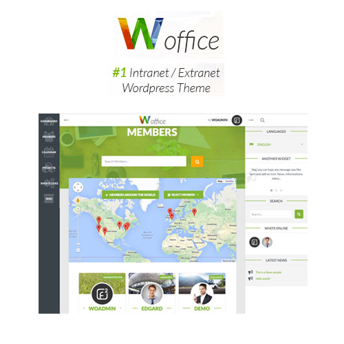 Woffice - Intranet/Extranet WordPress Theme - Download $4.49