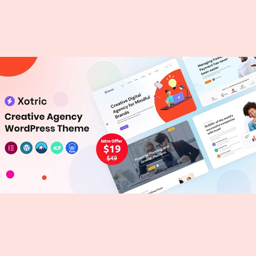 Xotric - Creative Agency WordPress Theme + RTL - Download $4.49