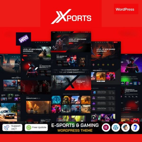 Xports - eSports and Gaming WordPress Theme $4.49