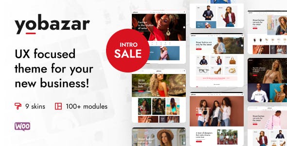 Yobazar Theme GPL v1.6.7 – Elementor WooCommerce WordPress Websites