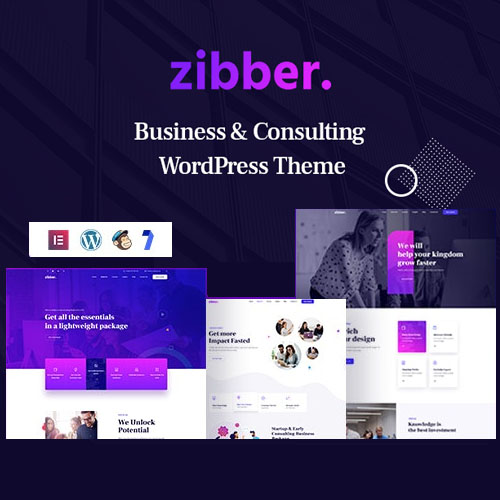 Zibber - Consulting Business WordPress Theme + RTL - Download $4.49