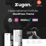 Zugan - Minimal Portfolio WordPress Theme - Download $4.49